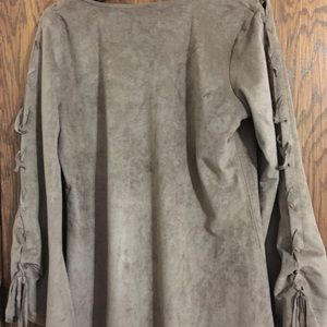 union of angles Dresses - Suede long sleeve tan dress union of angles Dresses - Suede long sleeve tan dress